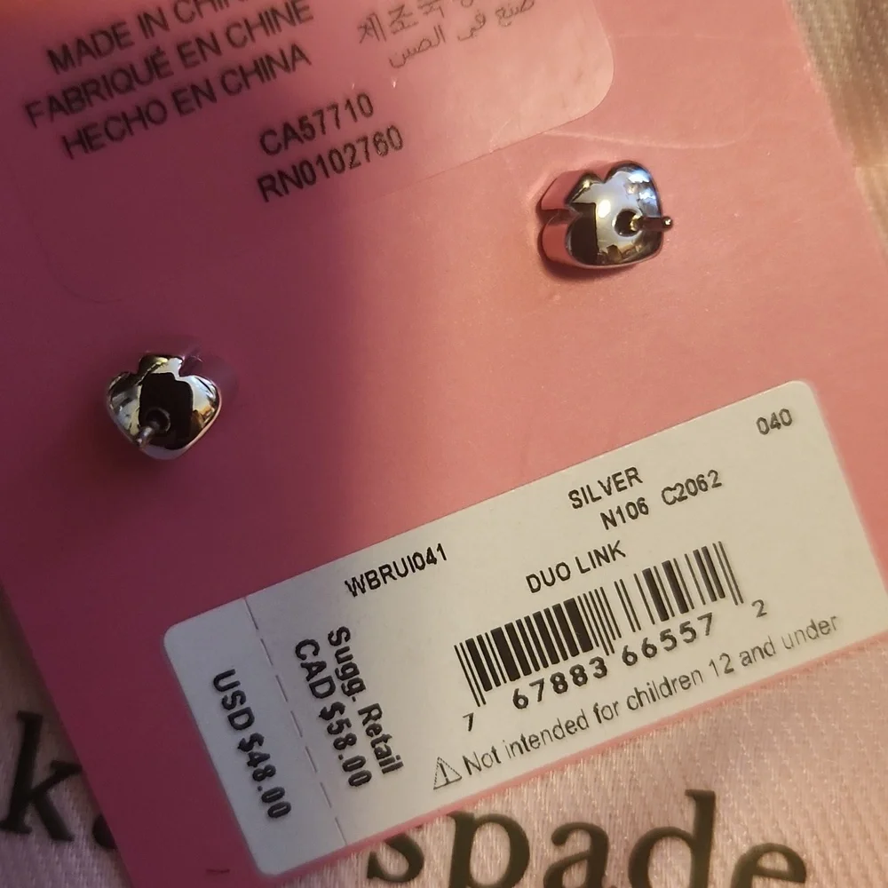 Kate Spade Gold and Silver Stud Earrings - Picture 3 of 5